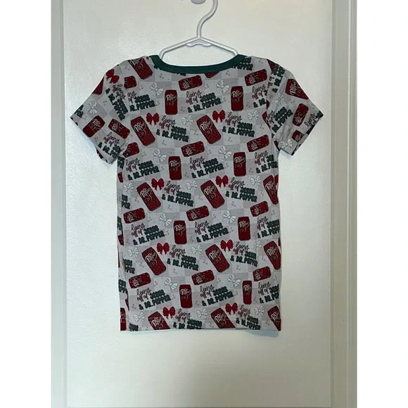 Gigi's Kids Pajama Set 4T Dr Pepper Soda Print Short Sleeve Top Pants - Picture 4 of 8